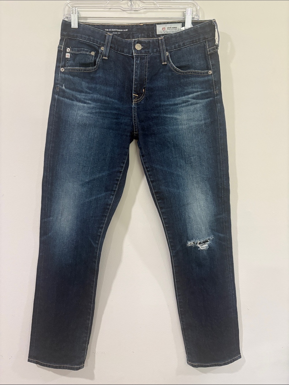 AG ADRIANO GOLDSCHMIED WOMAN SLIM SLOUCHY EX BOYFRIEND JEANS  SIZE 27R
